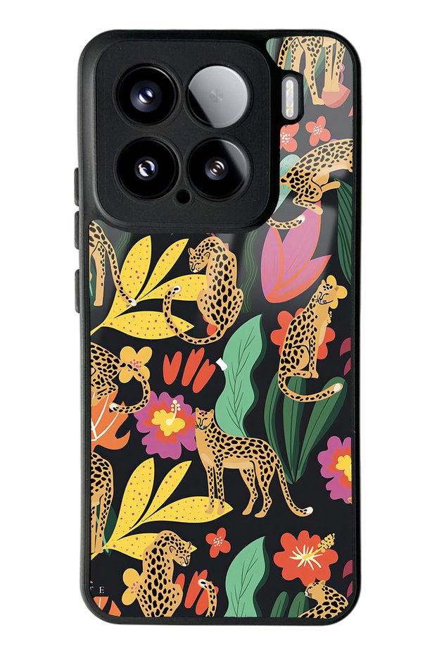 Xiaomi Mi 15 Glossy Phone Case with Floral Cats Design