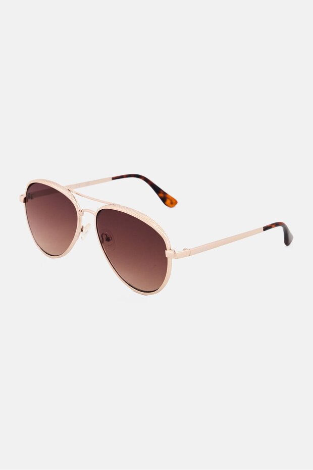 Women GF0350 Aviator Sunglasses, Brown - 3