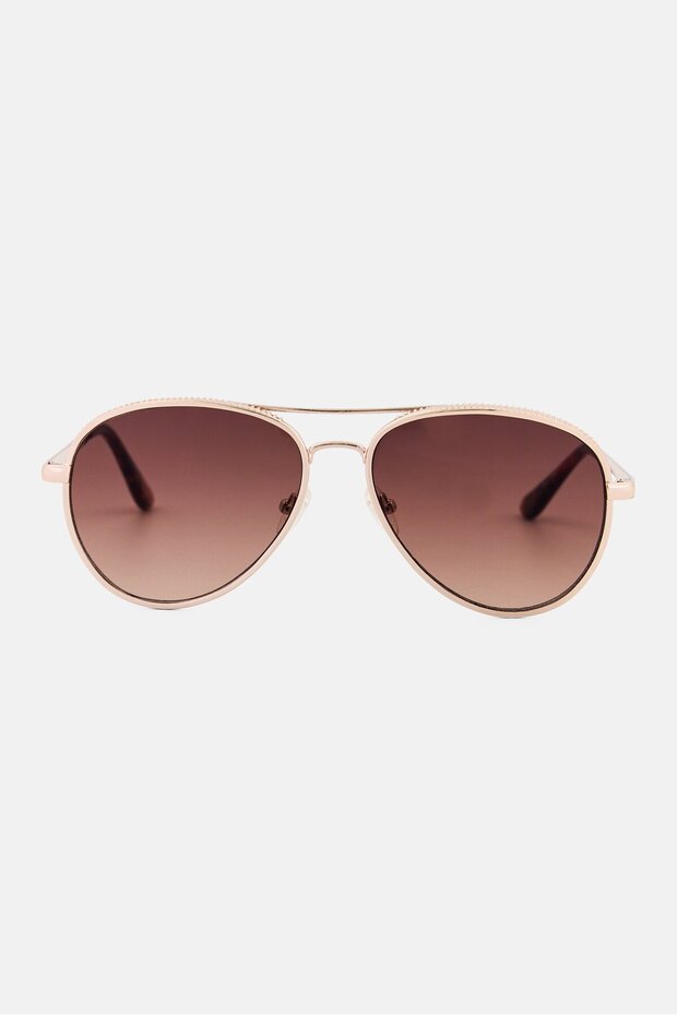 Women GF0350 Aviator Sunglasses, Brown - 1