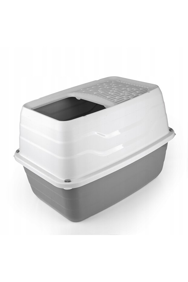 صندوق فضلات مف فتحة علوية للقطط - 1