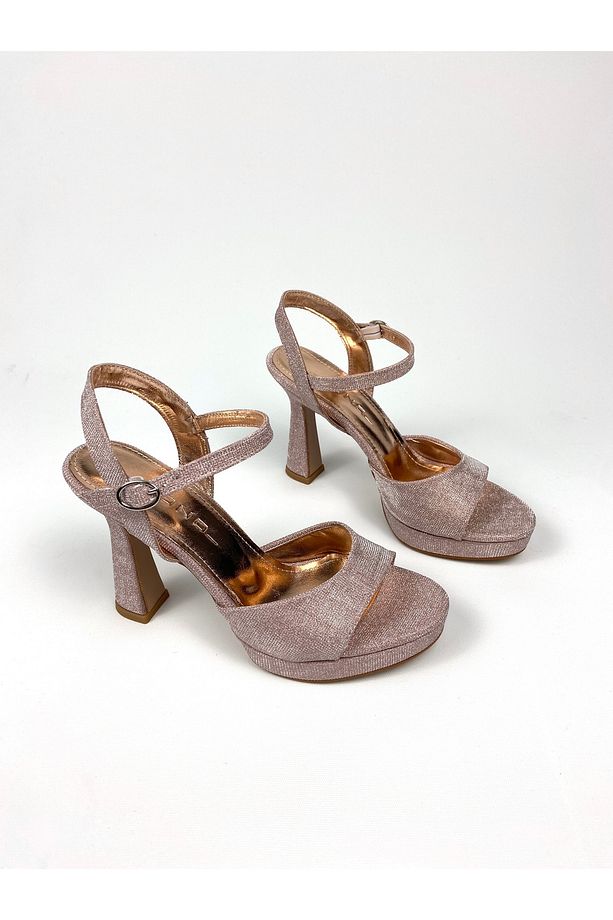 Rose simli 11 cm platform topuklu ayakkabı - 3