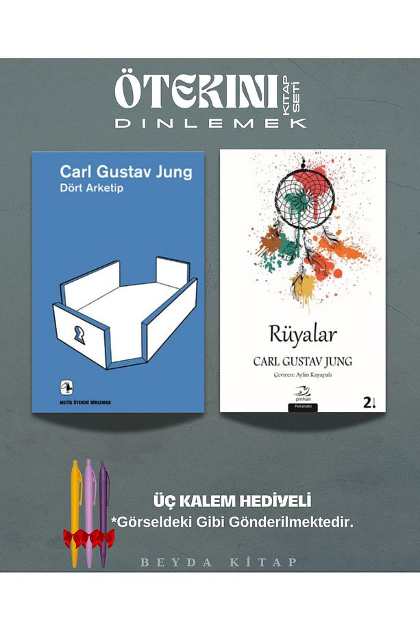 Dört Arketip - Rüyalar - Carl Gustav Jung - Üç Kalem Hediyeli - (2 Kitap Set) - 1
