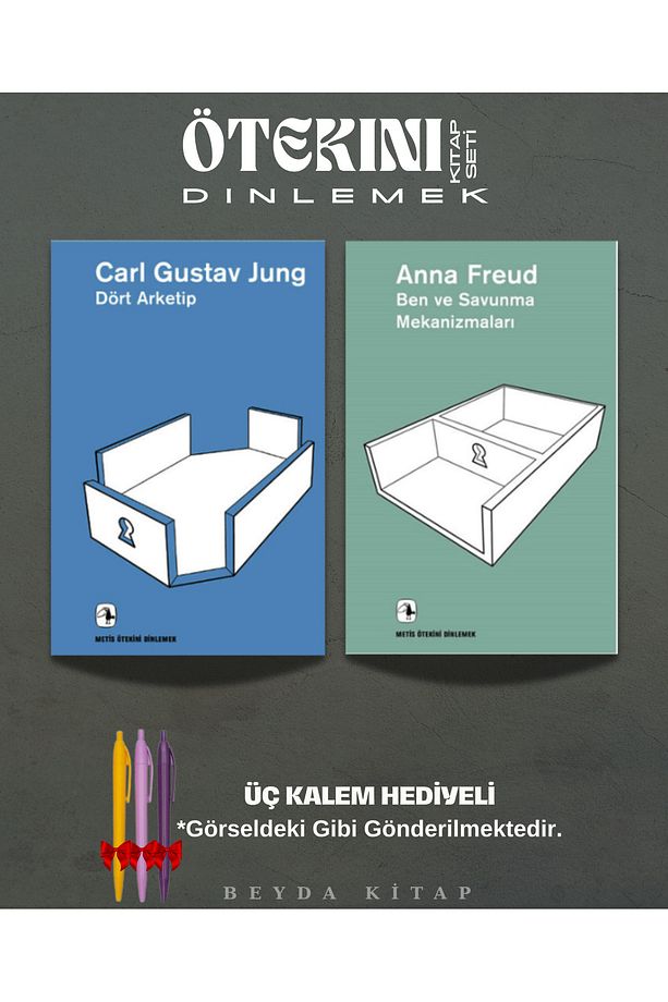 Dört Arketip - Savunma Mekanizmaları - Carl Gustav Jung - Üç Kalem Hediyeli - (2 Kitap Set) - 1