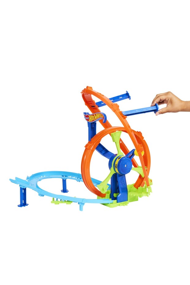 Hot Wheel Stunt Tracks Quick Launch Loop Race - 6