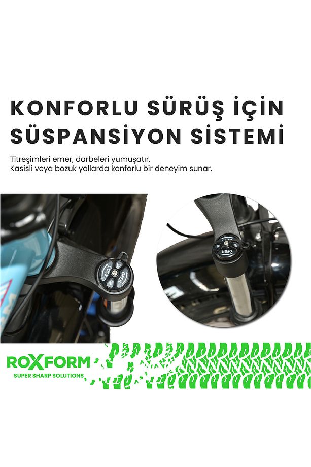 R-200 PRO Elektrikli Katlanabilir Bisiklet 10AH Shimano Altus Hidrolik Fren Şehir Bisikleti - 6