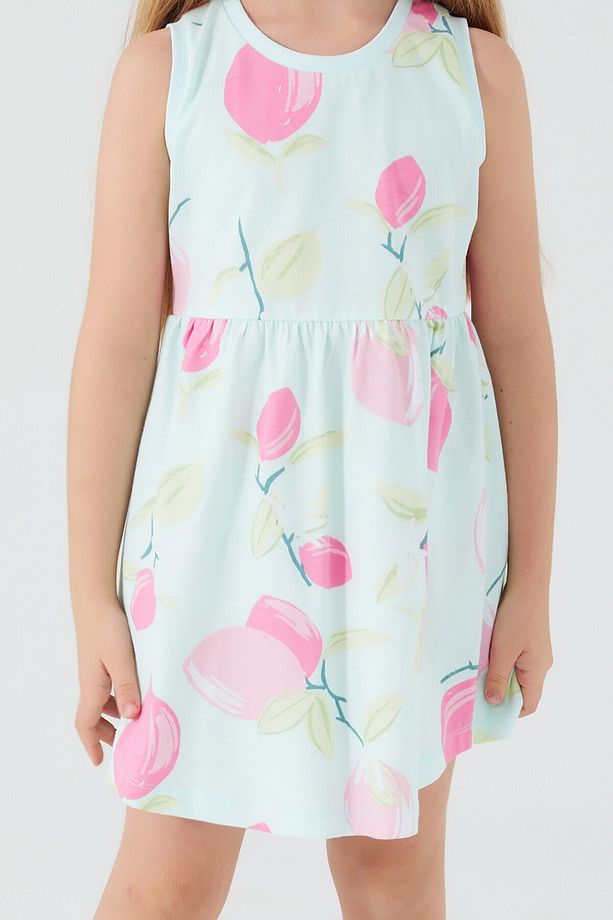 Lemon Branch Koyu Krem Kız Çocuk Elbise - 4