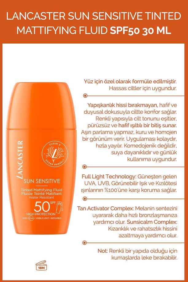 Sun Sensitive Tinted Mattifying Fluid - Spf50 30 ml Güneş Kremi - 1