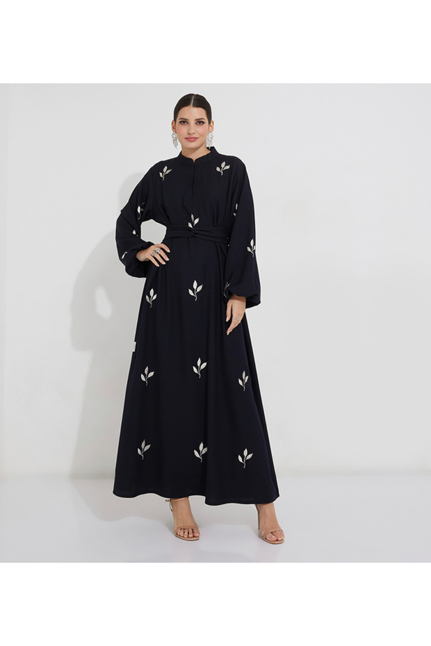 Navy Crumple Abaya