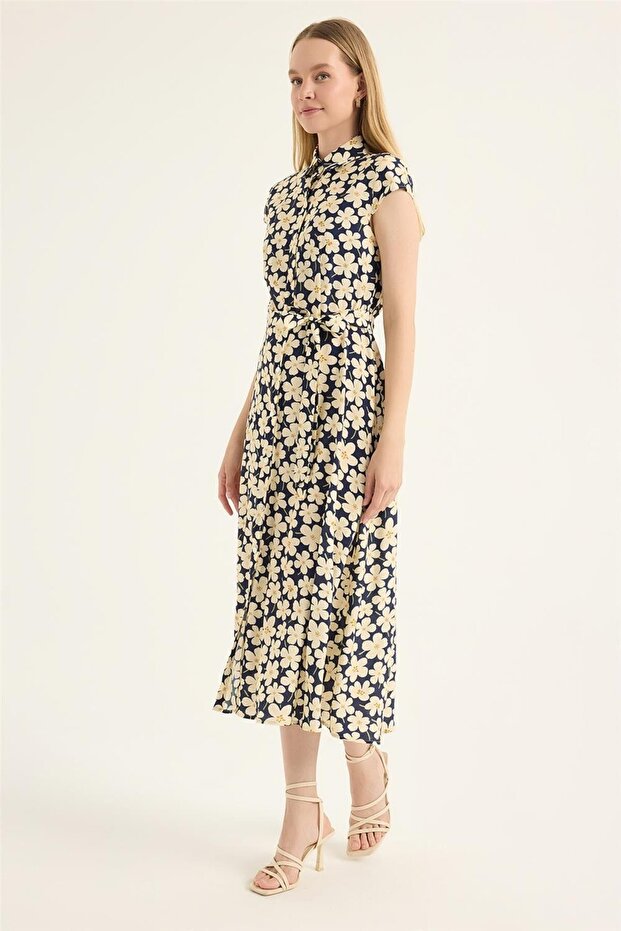 Rochie cu model violet - 2