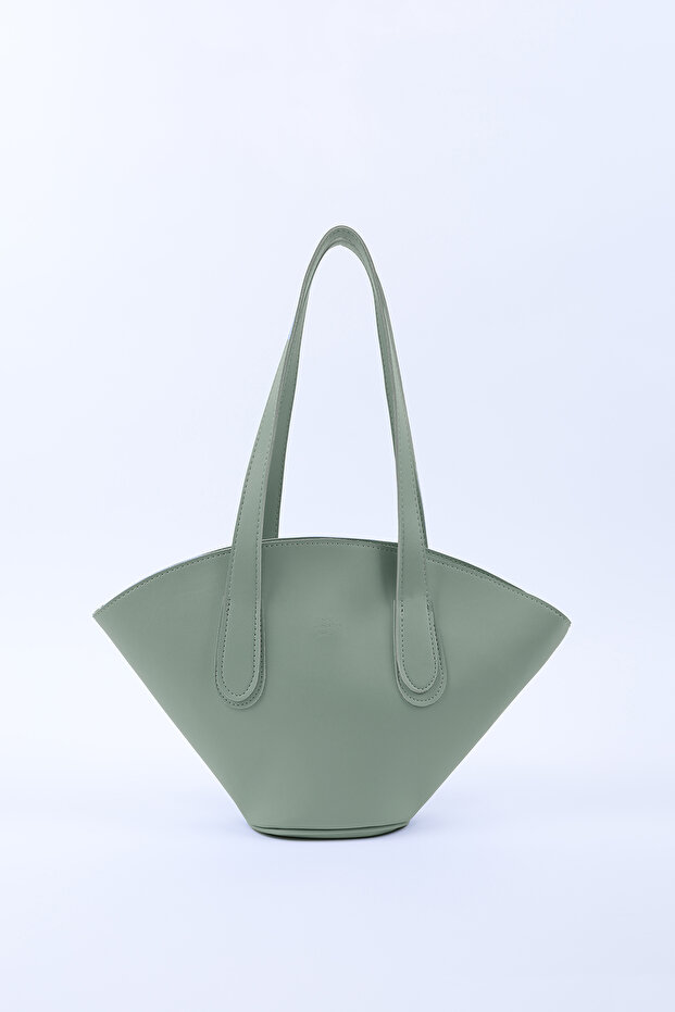 Mint Green Shk124 Faux Leather, Lined, Zippered, Single Compartment Hand, Arm and Shoulder Bag