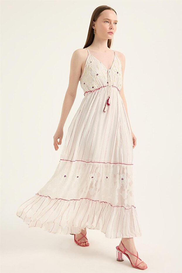 Yaldız Şeritli Elbise - 3