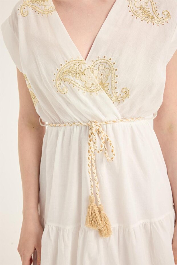 Anvelop Yaka Elbise - 4