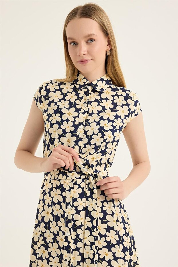 Rochie cu model violet - 4