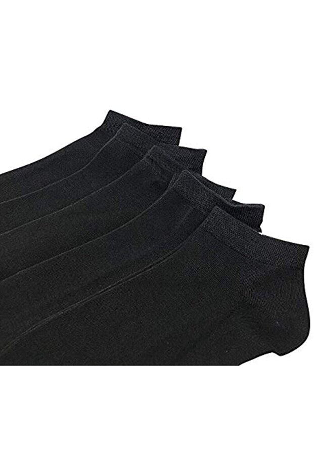 Siyah Pamuklu Bilek Boy Çorap 5^li - 1