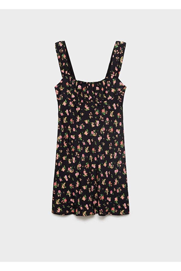 Büzgü yakalı elbise - 3