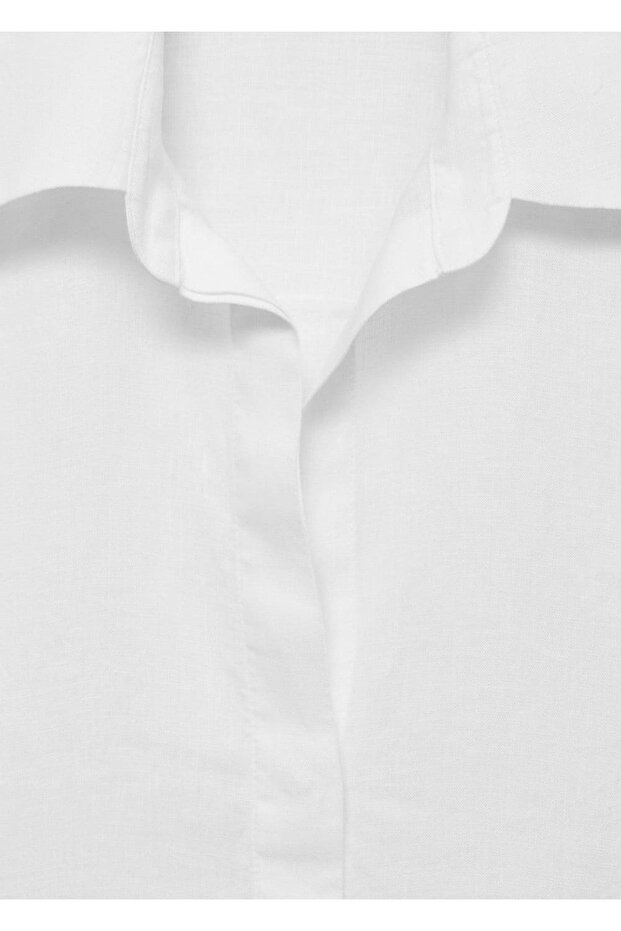 Oversize keten gömlek - 5