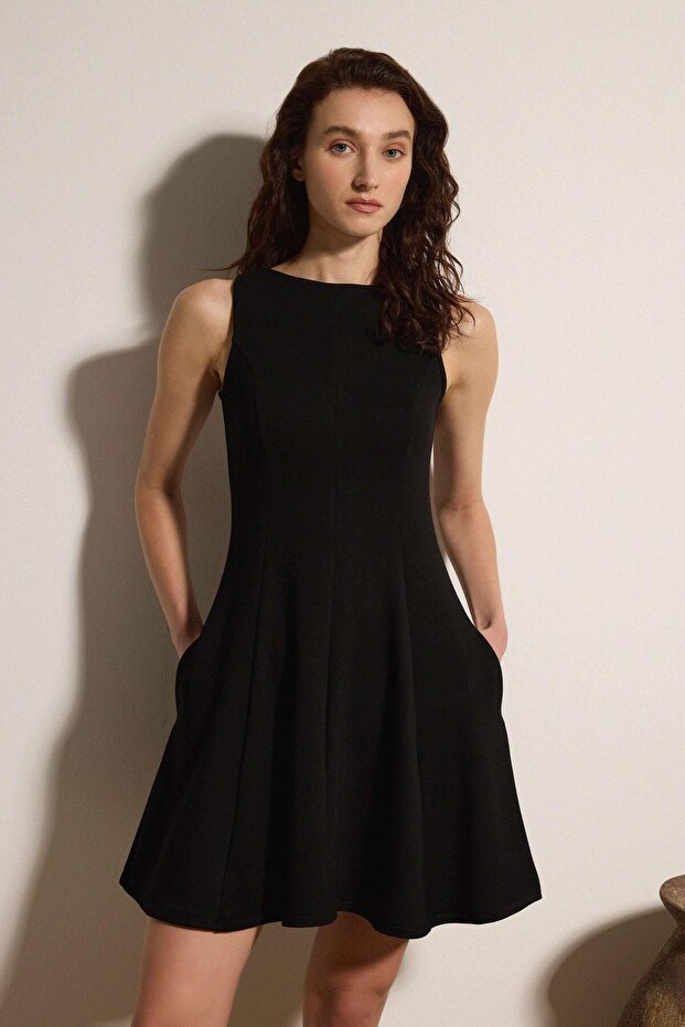 Kuplu Mini Elbise - 2