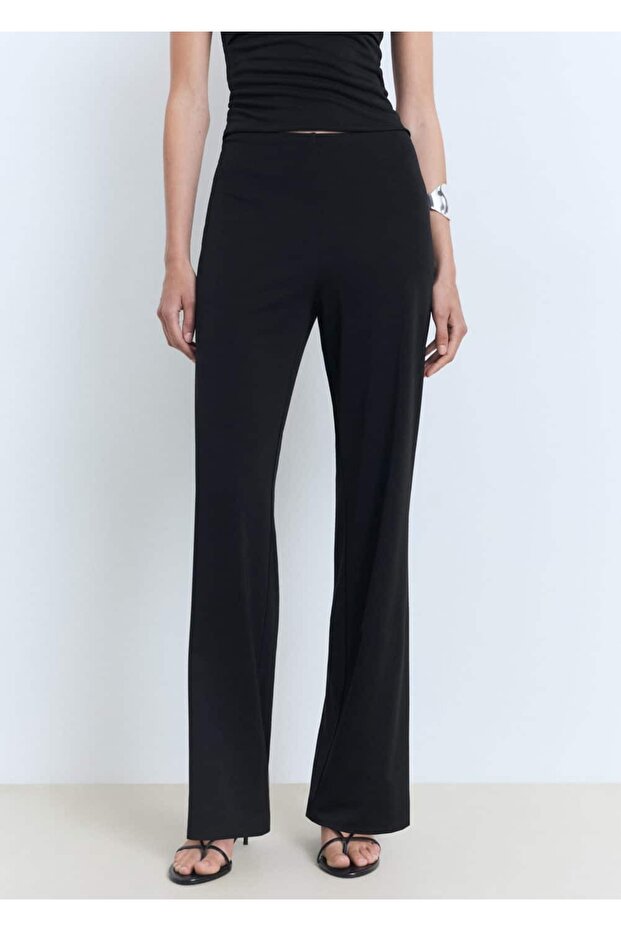 Straight Cut Mid-Rise Pants