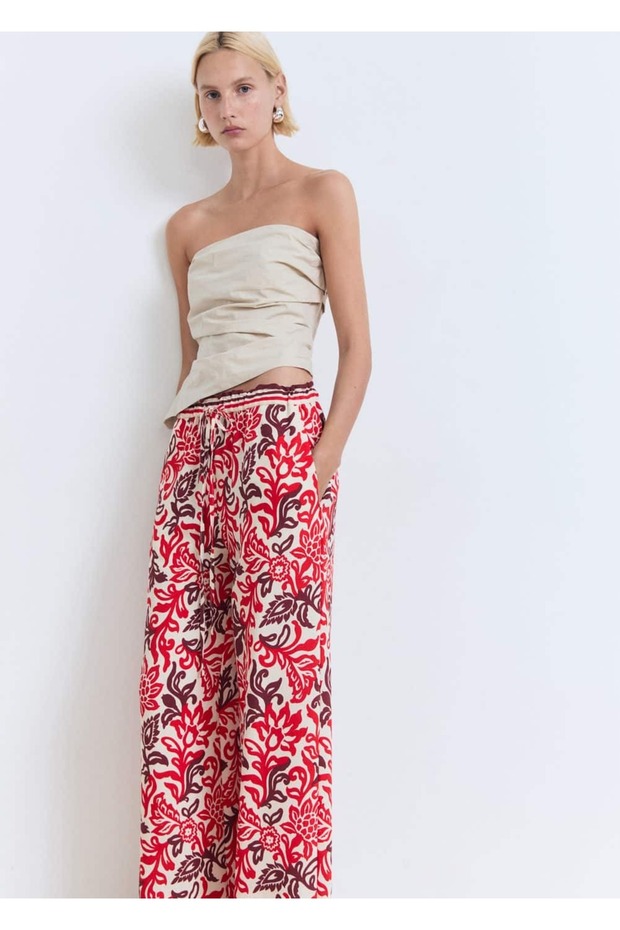 Çiçekli pantolon - 5