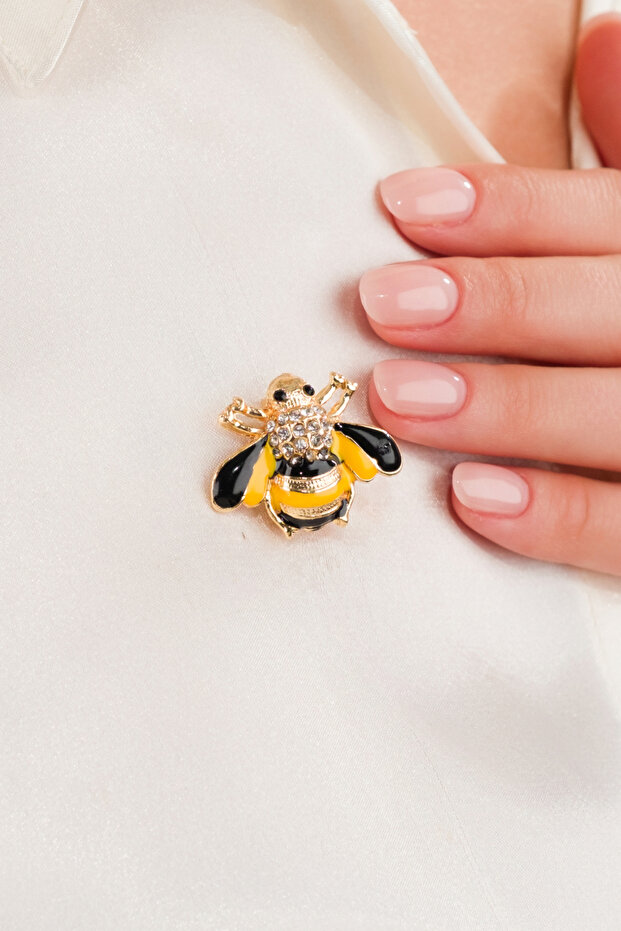 Minimal Arı Broş - 2