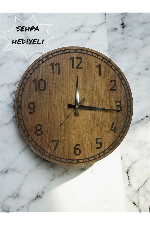 Dekoratif Ahşap Duvar Saati - 1