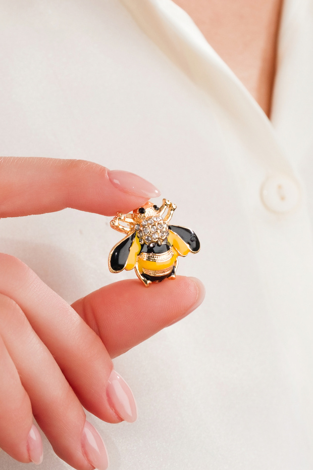 Minimal Arı Broş - 1