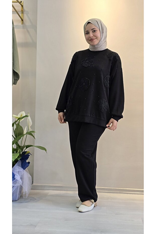 EŞOFMAN taş çiçek detaylı - 3