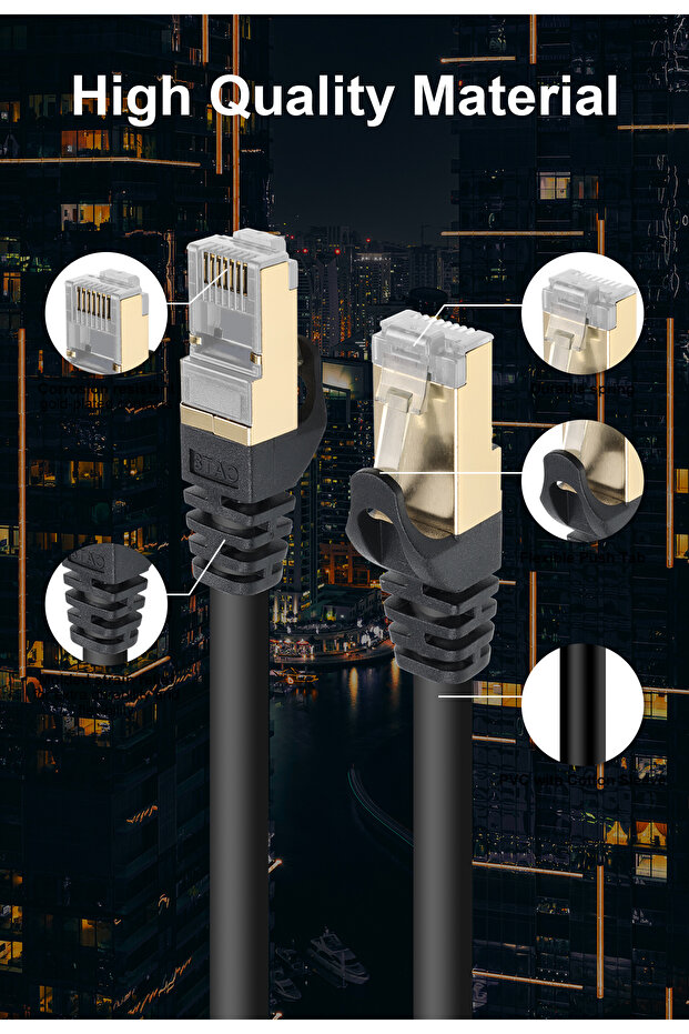 Ethernet Cable 10 Meter CAT8 High Speed 10Gbps Premium Internet Lan by Datazone - 7