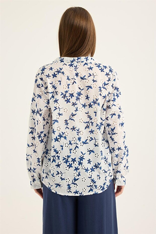 Çiçek Dalı Gömlek - 5