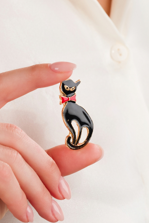 Siyah Kedi Broş - 1