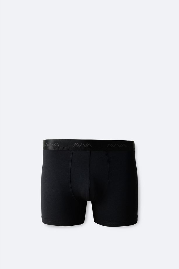 Erkek Siyah Düz Basic Soft Touch Tekli Boxer A42Y9537 - 1
