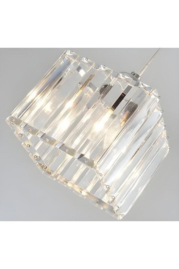 Lüx Kristal Modern Krom Tekli avize - 2