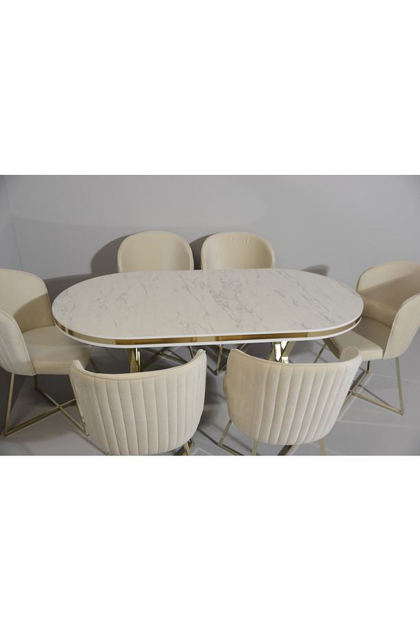 SALON VE MUTFAK YEMEK MASASI TAKIMI 90X170 ( MASA VE 6 SANDALYE ) - 9