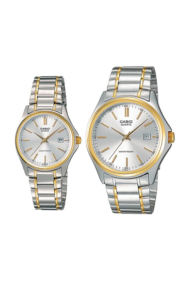 Gold Metallic Color Lover Couple Wristwatch