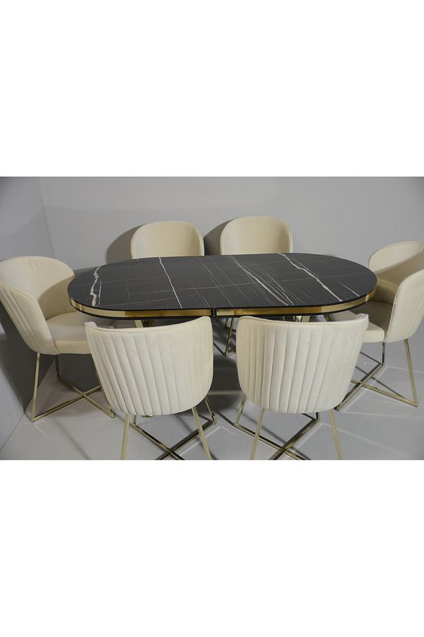 SALON VE MUTFAK YEMEK MASASI TAKIMI 90X170 ( MASA VE 6 SANDALYE ) - 8