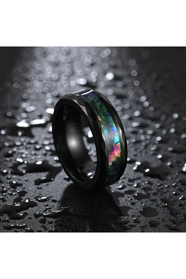 Abalone Shell Ring Tungsten SIC MODA 4022 - 5