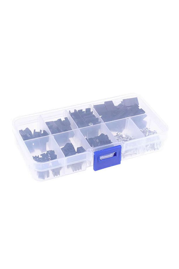 JST SM Konnektör Set 200 Parça Set Kutulu 2 3 4 5 Pin Erkek Dişi Terminal Konnektör Sıkmalı Pin - 5