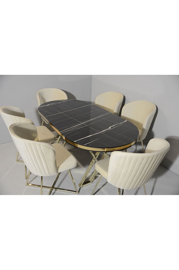 SALON VE MUTFAK YEMEK MASASI TAKIMI 90X170 ( MASA VE 6 SANDALYE ) - 6