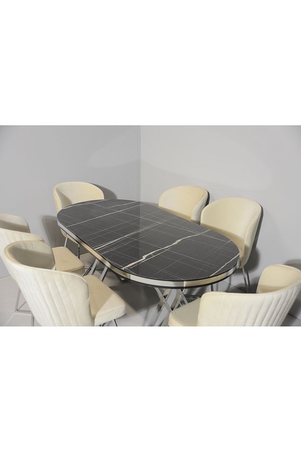 SALON VE MUTFAK YEMEK MASASI TAKIMI 90X170 ( MASA VE 6 SANDALYE ) - 7