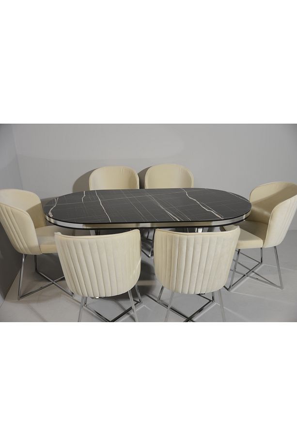 SALON VE MUTFAK YEMEK MASASI TAKIMI 90X170 ( MASA VE 6 SANDALYE ) - 8