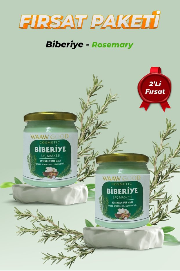 Rosemary Anti-Hair Loss and Hair Growth Promoting Hair Care Mask 210 ml 2-Piece Opportunity Set