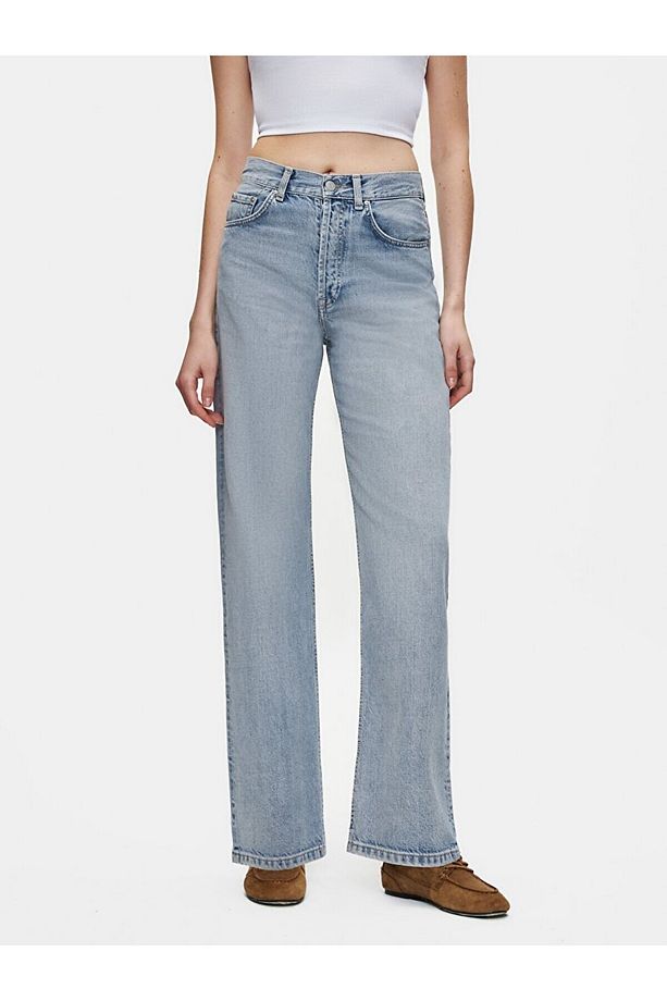 Vanetta Düz Paça Yüksek Bel Jean Pantolon - 2