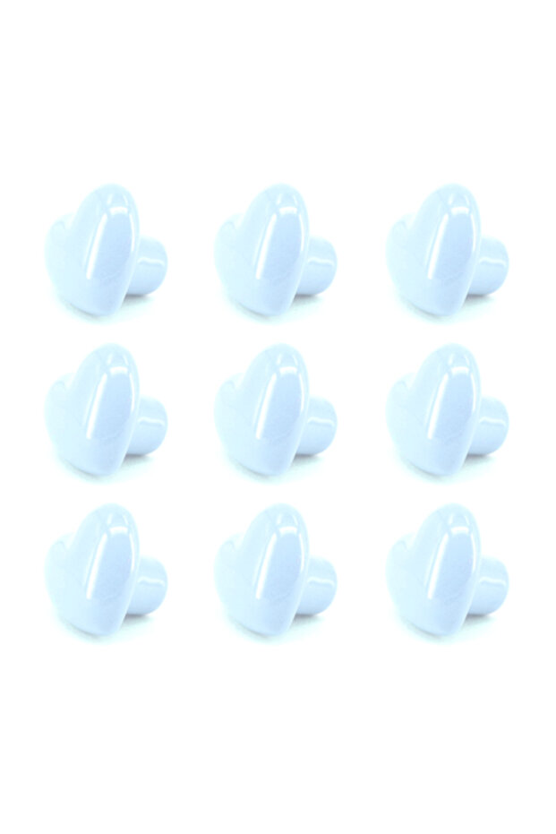9 Pieces Blue Color Heart Handle (Furniture Drawer and Door Handle)