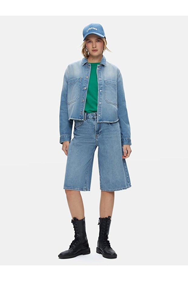 Peta Crop Jean Gömlek - 1