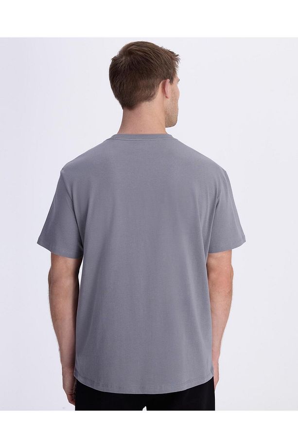 Authentic Vitor Erkek Gri Regular Fit Tişört - 3