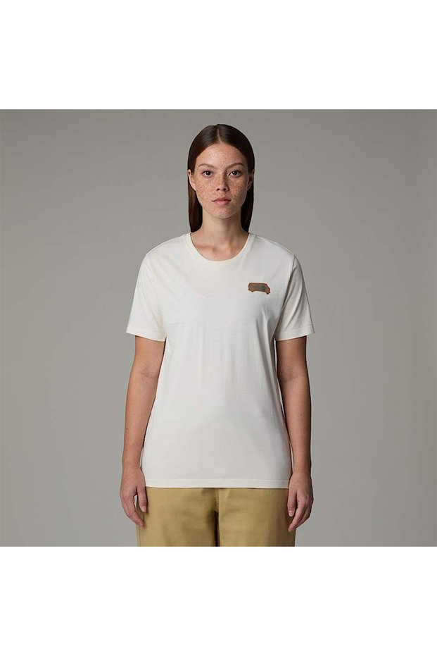 Outdoor Graphic Women's White Round Neck T-Shirt