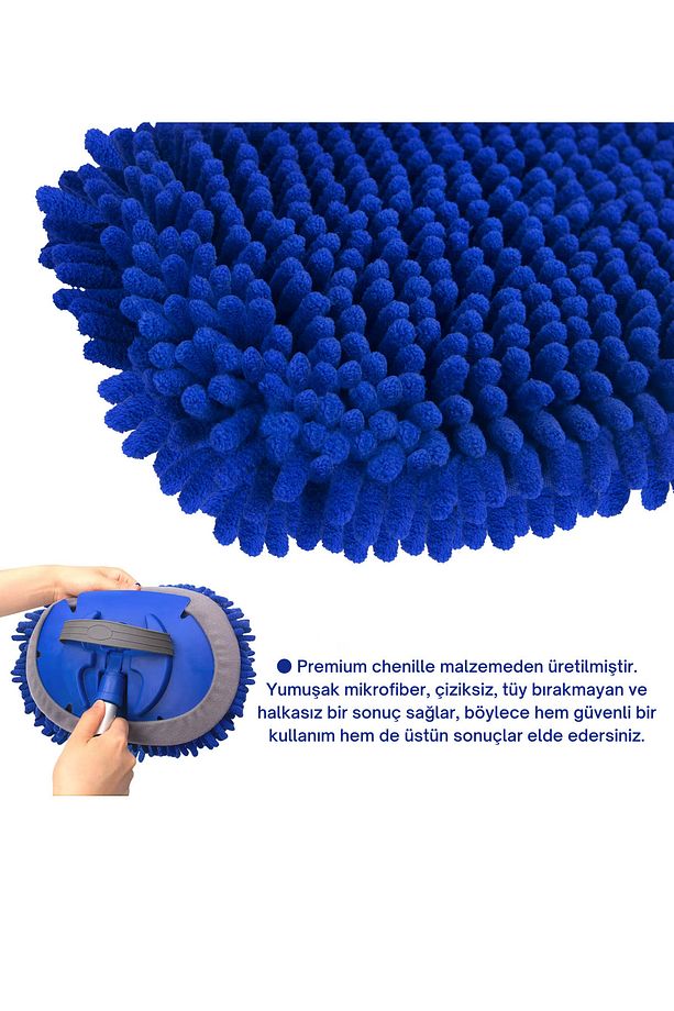 Basınçlı Yıkama Pompası, Mikrofiber Oto Yıkama Fırçası ve Araba Silme Bezi 3'lü Yıkama Seti - 6