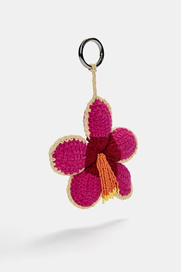 Kroşe Hibiskus Çiçeği Charm - 4