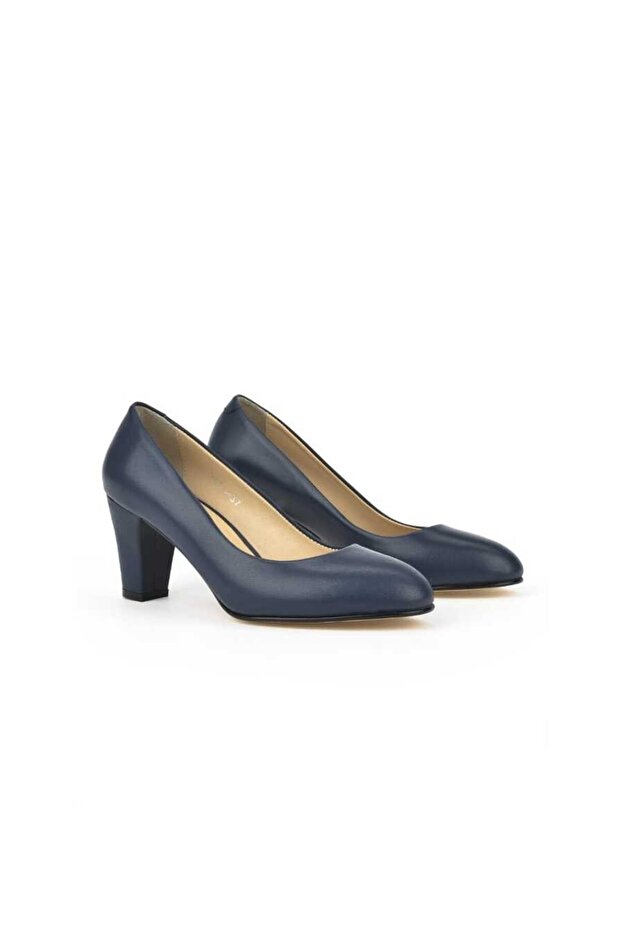 Women's Genuine Leather Heeled Classic Shoes 2514