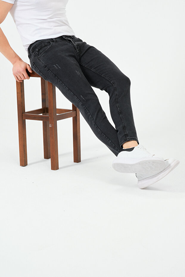 Men's Smoked Laser Jeans Slim Fit Tight Leg Stretchy Denim Lycra Jeans